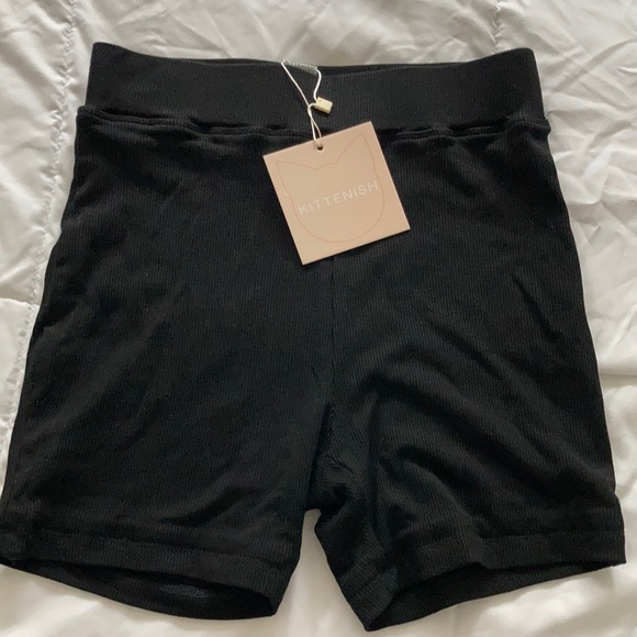 Kittenish Pants - KITTENISH XS BACK TO BASIC BLACK BIKE SHORTS